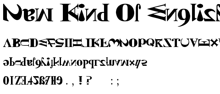 NEW KIND OF ENGLISH font